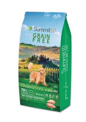 סאמיט summit10 לכלב ללא דגנים עוף ותפוחי אדמה 12 ק”ג