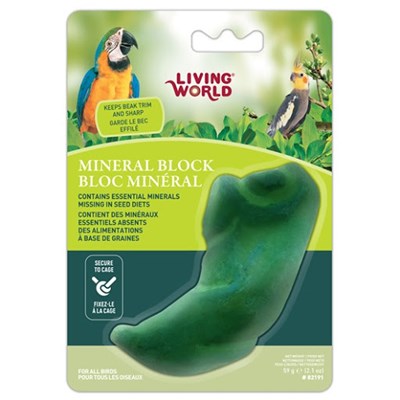 Living World Green Pepper-Shaped Mineral Block for Birds - 59 g