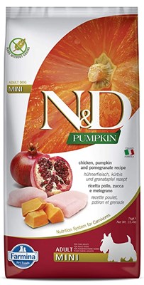Farmina N&D Pumpkin , Grain-Free, Adult Mini Breed, 2.5-kg, Chicken and Pomegranate