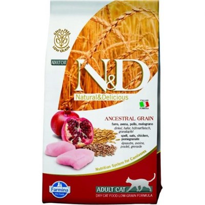 N&D LOW GRAIN for Cats – Chicken and Pomegranate Adult 5KG