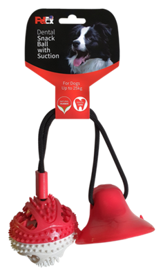 צעצוע דנטלי לכלב של חברת פטקס עשוי גומי מובחר עם וואקום איכותי