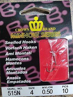 crown brand minnow series 515n - קרסים קשורות