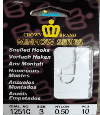 crown brand minnow series 1251c - קרסים קשורות