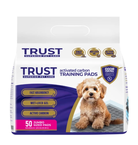 טראסט פדים לאימון גורים פחם 50 יח לכלבים