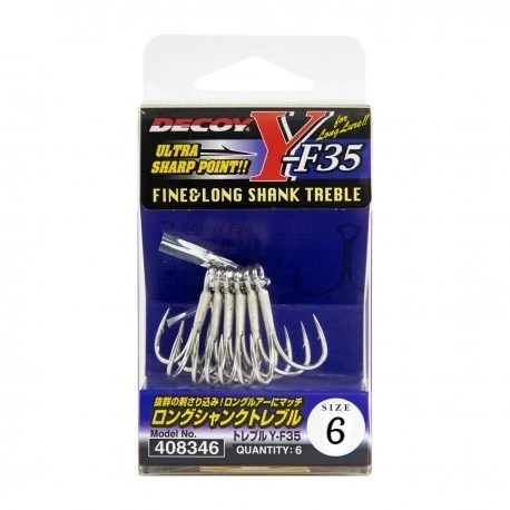 DECOY W-F35 HAMEÇONS DOUBLES ANTI-ACCROCS TAILLE 2 - LOT DE 4 - NEUF