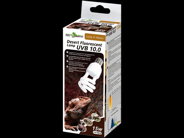 ReptiZoo-Desert-Fluorescent נורת יו וי מדברית UVB 10.0 15W