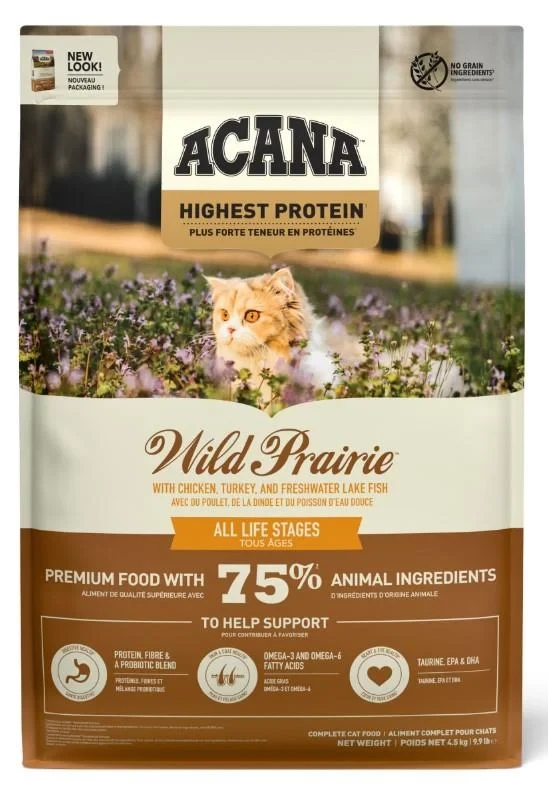 Acana Regionals אקאנה ריגינלס מזון יבש לחתולים בכל הגילאים עוף והודו 4.5kg