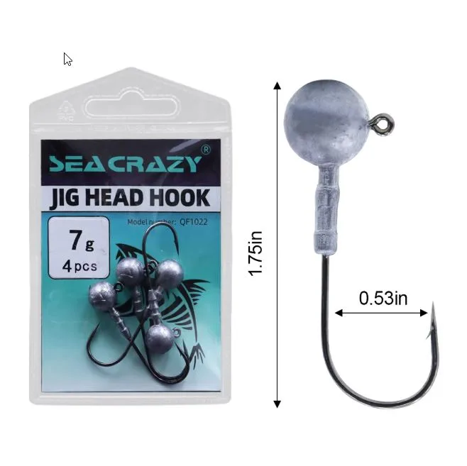 SEA CRAZY JIG HEAD QF1022 7G 4PCS