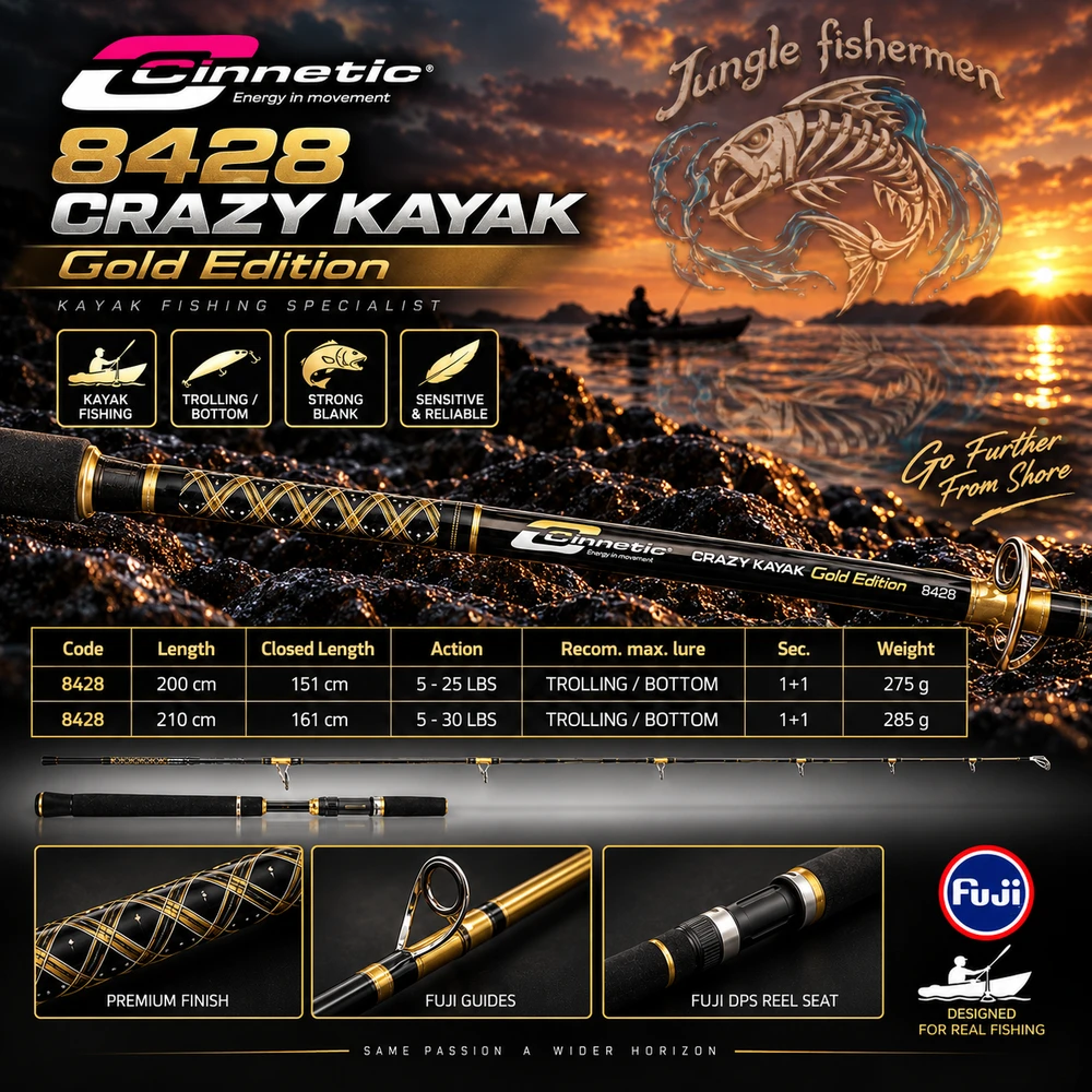 Cinnetic Crazy kayak gold edition 5-25 lbs 2m 8428