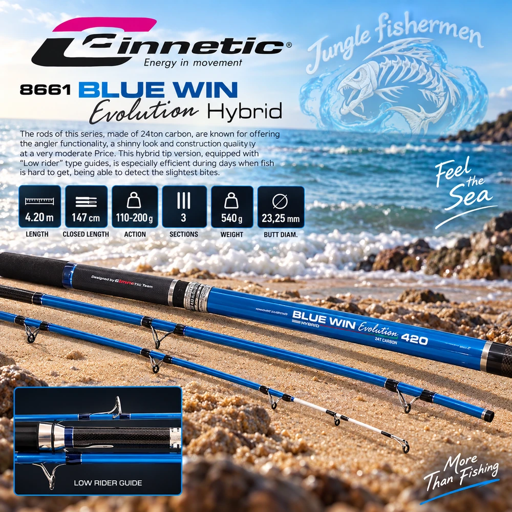 cinnetic - blue win evolution 100-200g/4.2m - 8661-420