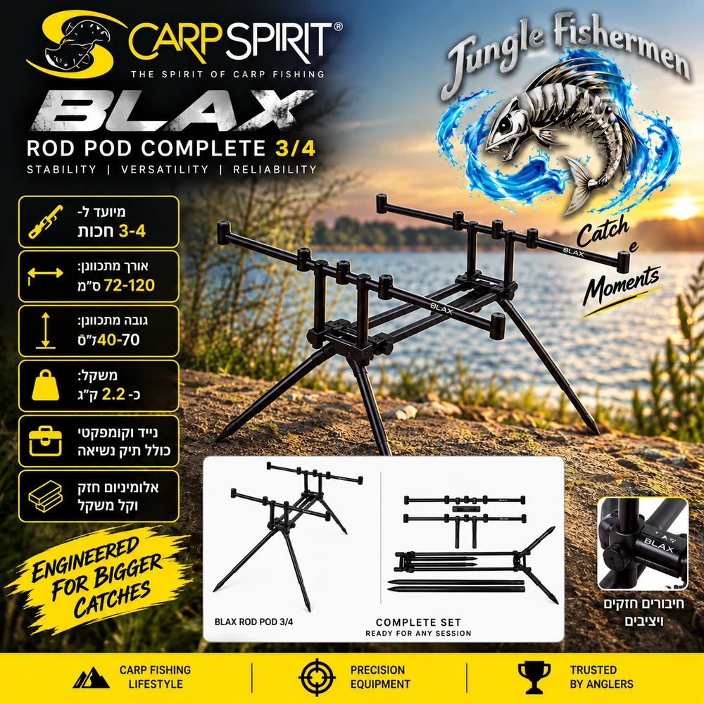 CARPSPIRIT - BLAX ROD POD COMPLETE 3/4 ROD