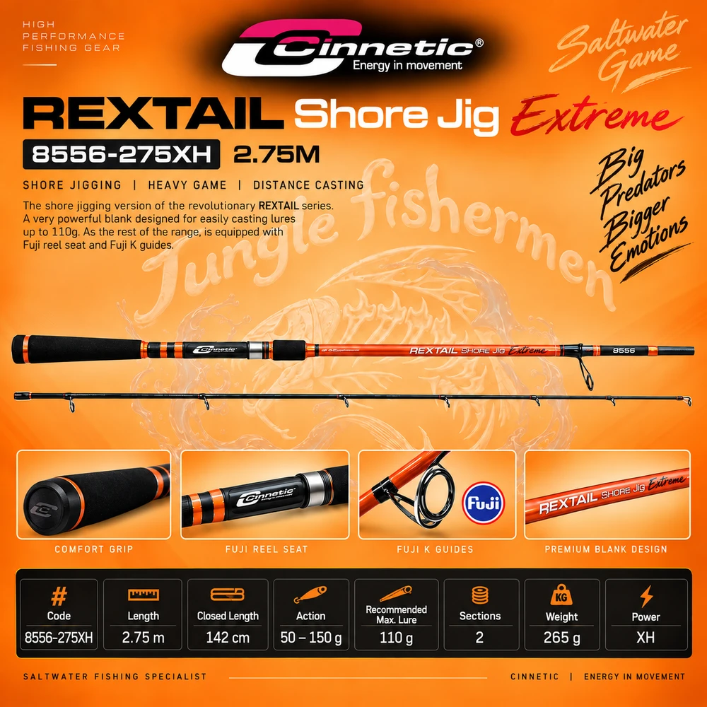 CINNETIC REXTAIL SHORE JIG EXTREME XH 50-150G