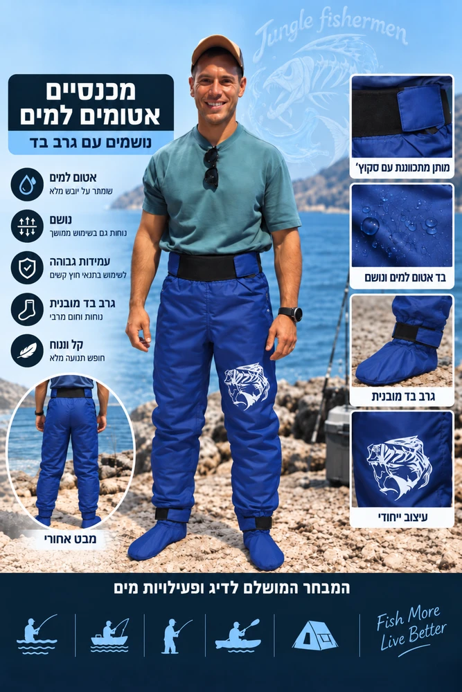 מכנסיים אטום למים נושם מידה XXXL