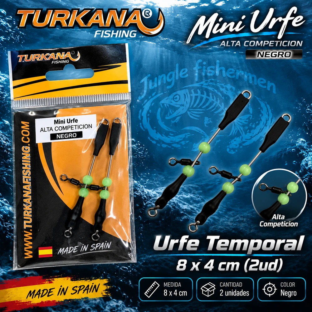 3 יחידות באריזה TURKANA Mini Urfe Alta Competicion Negro