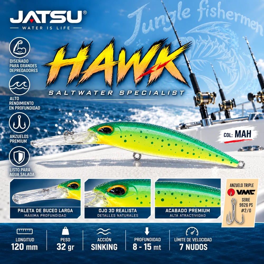 JATSUI HAWK 32GR 12CM COL: MAH