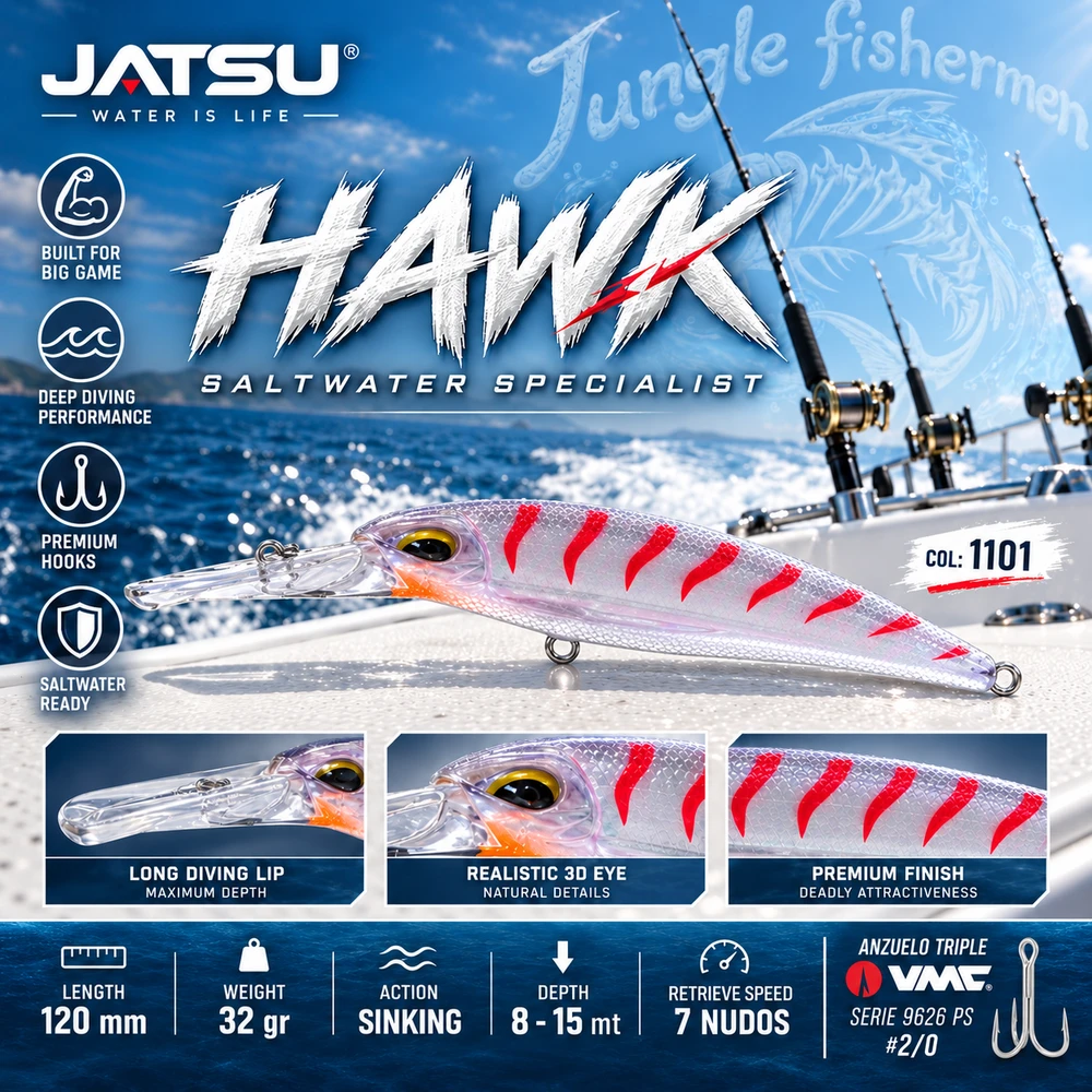JATSUI HAWK 32GR 12CM COL: 1101
