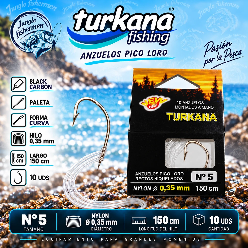 TURKANA Cartera Anzuelo Recto Niquelado 5 4815030