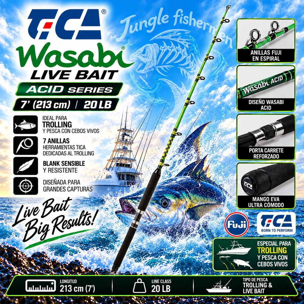 Tica Wasabi Acid Live Bait 7'Mt 20Lb FUJI
