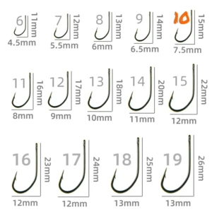 חבילת 100 קרסים מחוזקות מידה 10