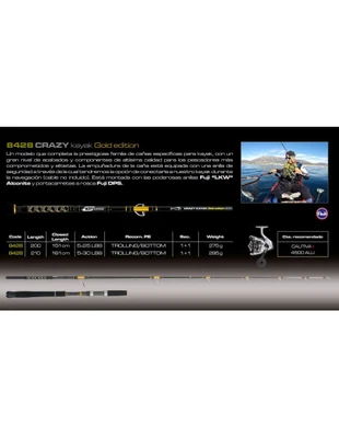 Cinnetic Crazy kayak gold edition 5-25 lbs 2m