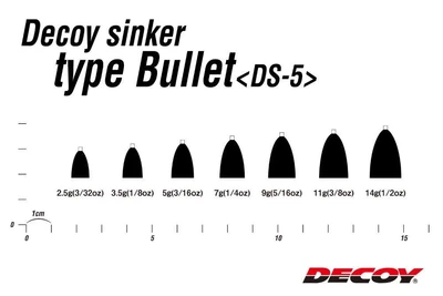 DECOY DS-5 BULLET SINKER 2.5G 6PCS