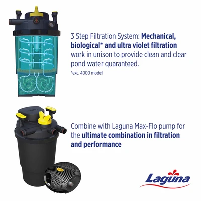 פילטר לחץ לבריכת נוי Laguna Pressure-Flo 17000L Pond Filter UVC-24W