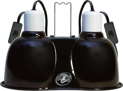 Zoo Med Combo Mini Deep Dome Clamp מתקן בית מנורה 2x14 ס"מ כיפות עמוקות