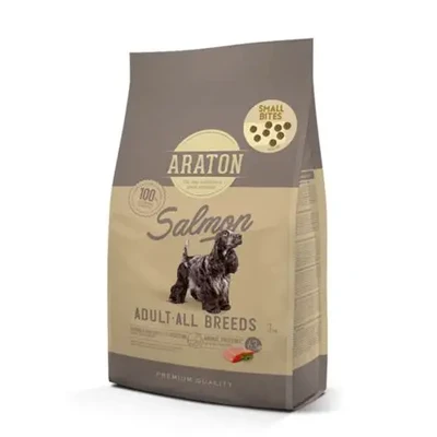 ARARON-אראטון סלמון לכלבים בוגרים מכל הגזעים (גרגיר קטן) 3 ק"ג