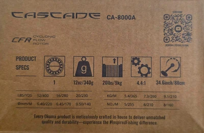OKUMA CASCADE CA-8000A חוט 0.40 220 מ'