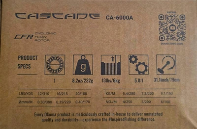 OKUMA CASCADE CA-6000A חוט 0.35 220 מ''