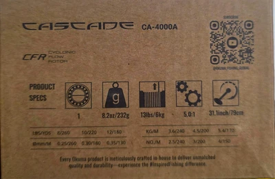 OKUMA CASCADE CA-4000A חוט 0.30 180 מ''