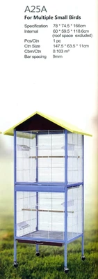 A25 כלוב חצר בינוני+מחיצה 78x74.5x166 ס"מ