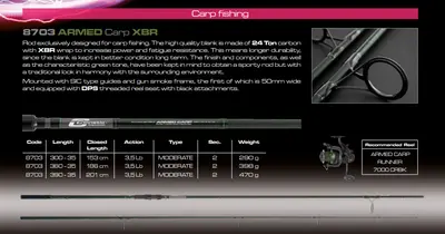 cinnetic - cana armed xbr carp 390m/3.5lb - 8703**390