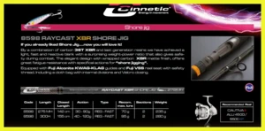 CINNETIC RAYCAST XBR SHORE JIG 275MH 20-80G