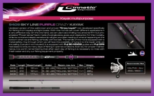 cinnetic - sky line purple crazy kayak 210 5-30lb/2.1m - 9409