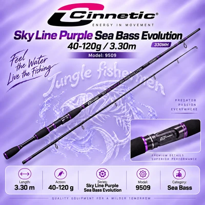 SKY LINE PURPLE SEA BASS EVOLUTIO 40-120G 330MH 9509