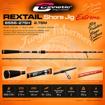 CINNETIC REXTAIL SHORE JIG EXTREME H 50-120G