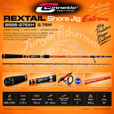 CINNETIC REXTAIL SHORE JIG EXTREME XH 50-150G