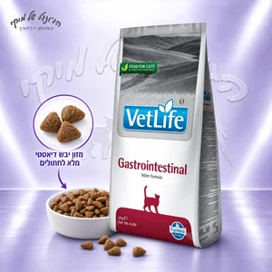 מזון יבש דיאטטי לחתולים Farmina Vet Life Gastrointestinal 2 ק״ג