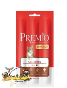 PREMIO פרמיו סטיק לחתול סנסטיב בקר 15 גרם