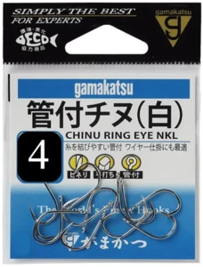 gamakatsu - 66822 chinu ring eye nkl size 4 12 pcs