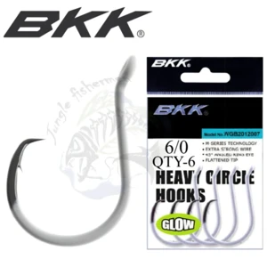 Bkk - Heavy Circle Hook Glow - SIZE 6/0