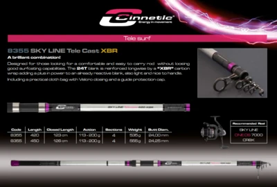 cinnetic - sky line tele cast 420 xbr 113-200g/4.2m - 8355-420
