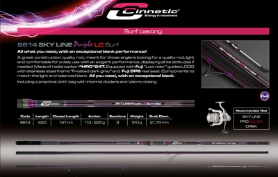 CINNETIC CANA SKY LINE PURPLE LC SURF 4.2 9614