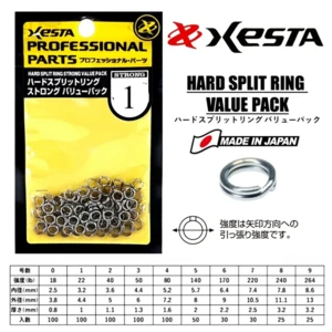 XESTA HARD SPLIT RING STRONG SIZE 1 50LB 100PCS