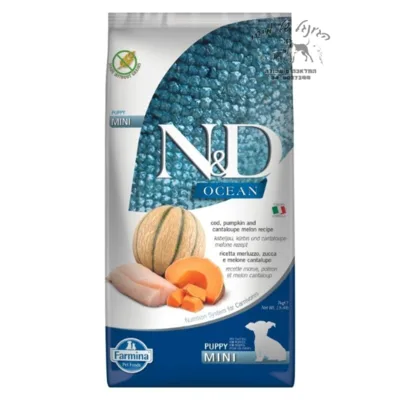 ND אושן קוד דלעת מלון כלב גורים מיני 7kg