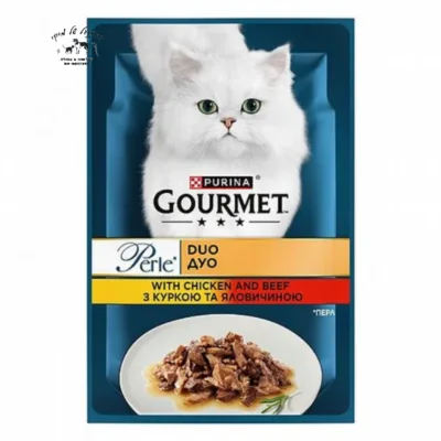 פרו פלאן גורמה פאוץ נתיחי עוף ובקר 85 גרם