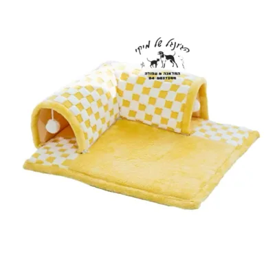 מזרן צהוב+מנהרה לחתול 63*63