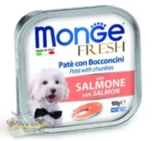 Monge מונג' מעדן פטה עם נתחי סלמון לכלב 100 גרם