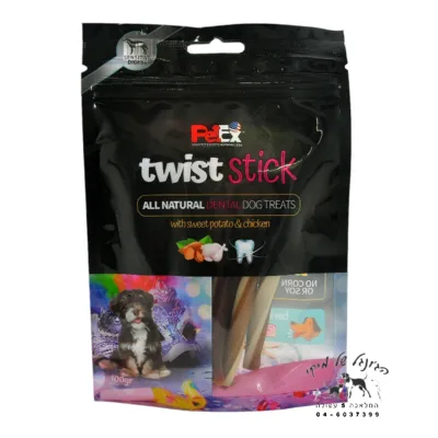PetEx עצם דנטלי לכלבים מקל מסובב 100 גרם